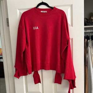 I.AM.GIA Red Distressed Sweatshirt